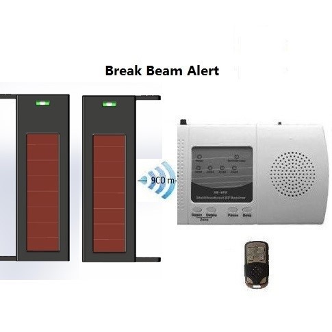 (image for) 2 Beams Solar power wireless sensor with receiver home security